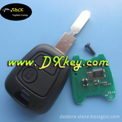 Hot-sale 2 buttons auto car key for car key Peugeot Peugeot remote key 406 blade